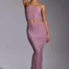Jupe-robe mi-haute ornée Melisande en rose pâle Jupe-robe mi-haute ornée Melisande en rose pâle