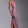 Jupe-robe mi-haute ornée Melisande en rose pâle Jupe-robe mi-haute ornée Melisande en rose pâle