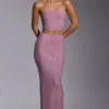 Jupe-robe mi-haute ornée Melisande en rose pâle Jupe-robe mi-haute ornée Melisande en rose pâle