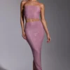 Jupe-robe mi-haute ornée Melisande en rose pâle Jupe-robe mi-haute ornée Melisande en rose pâle