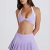 Jupe-short de tennis plissée Soft Active taille basse, couleur lilas Jupe-short de tennis plissée Soft Active taille basse, couleur lilas