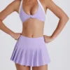 Jupe-short de tennis plissée Soft Active taille basse, couleur lilas Jupe-short de tennis plissée Soft Active taille basse, couleur lilas