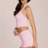 Jupe-short taille basse en denim Virella, rose pâle Jupe-short taille basse en denim Virella, rose pâle