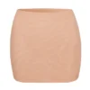 Jupe-slip micro-mini taille basse en maille douce Intimates, couleur pêche chaud