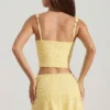 Jupe taille basse ornée Jianna en jaune Jupe taille basse ornée Jianna en jaune