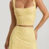 Jupe taille basse ornée Jianna en jaune Jupe taille basse ornée Jianna en jaune