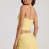 Jupe taille basse ornée Jianna en jaune Jupe taille basse ornée Jianna en jaune