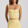 Jupe taille basse ornée Jianna en jaune Jupe taille basse ornée Jianna en jaune
