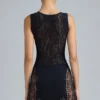 Jupe à taille mi-haute Joni ornée, en noir