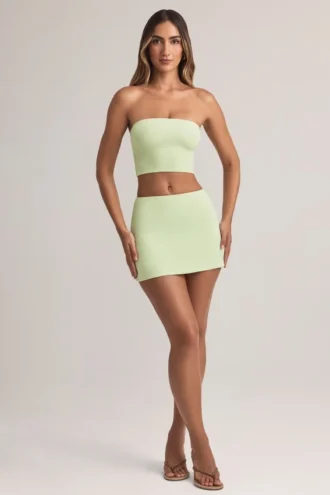 Jupe évasée taille moyenne en modal Zuri, vert sauge