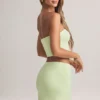Jupe évasée taille moyenne en modal Zuri, vert sauge