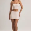 Jupe Zuri en modal, taille mi-haute et coupe trapèze, imprimé rayé
