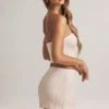 Jupe Zuri en modal, taille mi-haute et coupe trapèze, imprimé rayé