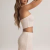 Jupe Zuri en modal, taille mi-haute et coupe trapèze, imprimé rayé
