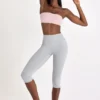 Legging capri Soft Active en gris chiné