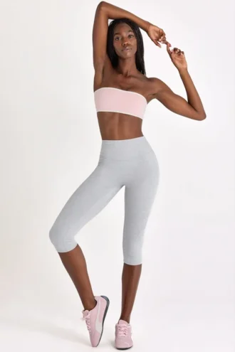 Legging capri Soft Active en gris chiné