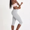 Legging capri Soft Active en gris chiné