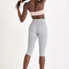 Legging capri Soft Active en gris chiné