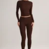 Legging court taille moyenne Roux en modal, couleur chocolat Legging court taille moyenne Roux en modal, couleur chocolat