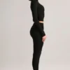 Legging court taille moyenne Roux en modal noir Legging court taille moyenne Roux en modal noir