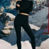 Legging de base sans coutures Super Sculpt en noir Legging de base sans coutures Super Sculpt en noir