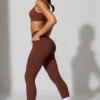 Legging long avec poches, couleur marron Legging long avec poches, couleur marron