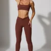 Legging long avec poches, couleur marron Legging long avec poches, couleur marron