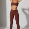 Legging long avec poches, couleur marron Legging long avec poches, couleur marron