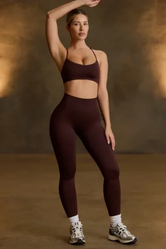 Legging sans coutures Super Sculpt couleur chocolat