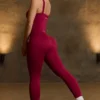 Legging sans coutures Super Sculpt en bordeaux Legging sans coutures Super Sculpt en bordeaux