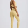 Legging sans coutures Super Sculpt à taille haute, couleur jaune beurre