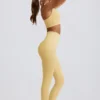 Legging sans coutures Super Sculpt à taille haute, couleur jaune beurre