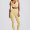 Legging sans coutures Super Sculpt à taille haute, couleur jaune beurre