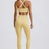 Legging sans coutures Super Sculpt à taille haute, couleur jaune beurre