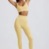 Legging sans coutures Super Sculpt à taille haute, couleur jaune beurre