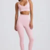 Legging sans coutures taille haute Super Sculpt, couleur rose poudré