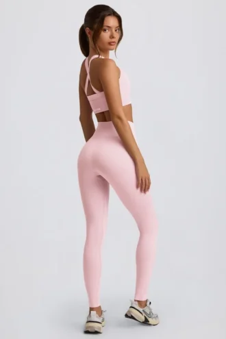 Legging sans coutures taille haute Super Sculpt, couleur rose poudré