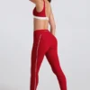 Legging Soft Active à contrastes en rouge foncé Legging Soft Active à contrastes en rouge foncé