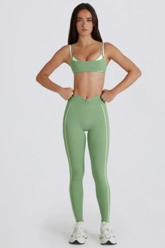 Legging Soft Active à devant torsadé en vert