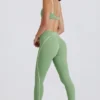 Legging Soft Active à devant torsadé en vert Legging Soft Active à devant torsadé en vert