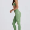 Legging Soft Active à devant torsadé en vert Legging Soft Active à devant torsadé en vert