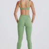 Legging Soft Active à devant torsadé en vert Legging Soft Active à devant torsadé en vert