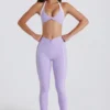 Legging Soft Active à effet torsadé sur le devant, couleur lilas Legging Soft Active à effet torsadé sur le devant, couleur lilas
