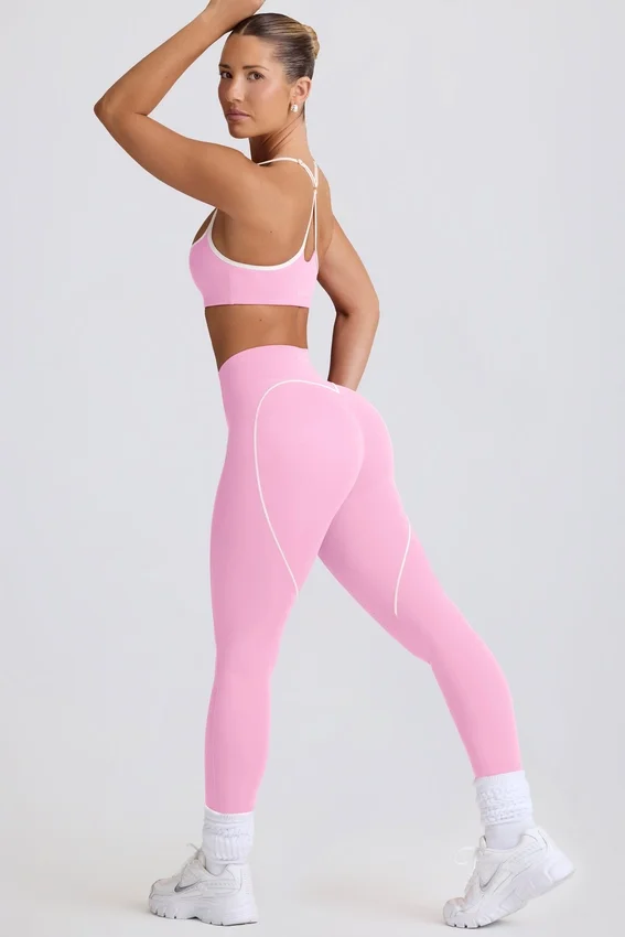 Legging Soft Active taille moyenne rose pâle Legging Soft Active taille moyenne rose pâle