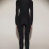 Legging taille haute en jersey orné Cassie, noir Legging taille haute en jersey orné Cassie, noir