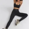 Legging taille haute FlexiRib en noir Legging taille haute FlexiRib en noir