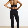 Legging taille haute FlexiRib en noir Legging taille haute FlexiRib en noir