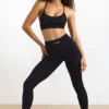 Legging taille haute FlexiRib en noir Legging taille haute FlexiRib en noir