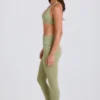 Legging à taille mi-haute et sangles en forme d&rsquo;étrier, couleur Matcha