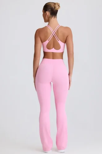 Legging évasé Soft Active à poche et taille en V, rose pâle